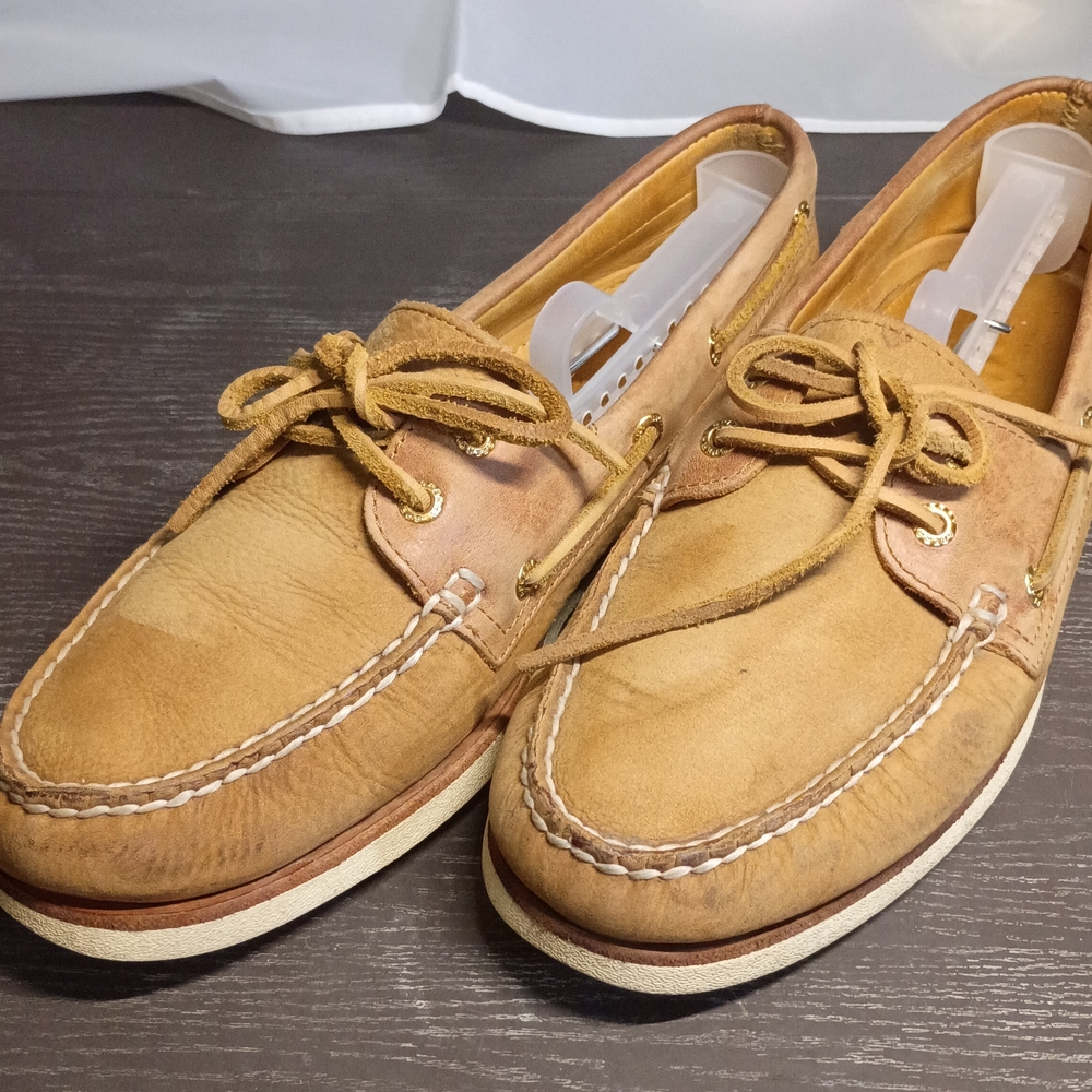 Sperry GOLD CUP Men's 10M Light Brown Leather Boat Shoes.  Like NEW!!! - Picture 3 of 6